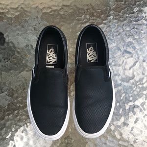 Leather slip-on vans